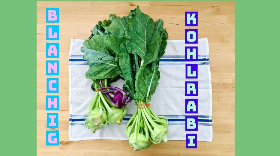 Blanching Kohlrabi